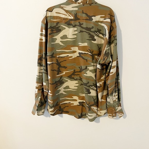 Poncho camouflage button up magnetic pockets men's X-Large - Picture 5 of 12